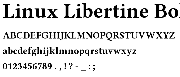 Linux Libertine Bold font